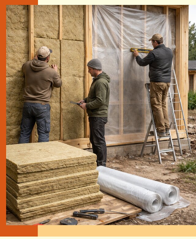 Утепление каркасного дома в Кузнецке под ключ с гарантией качества