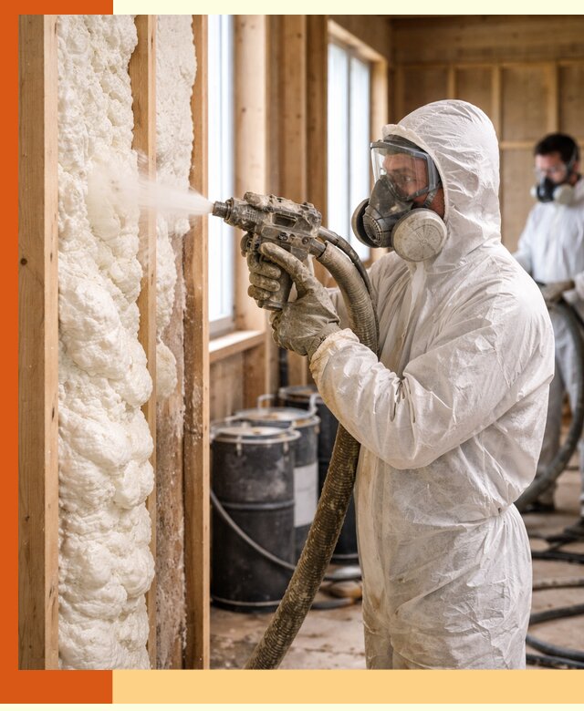 Утепление каркасного дома пенополиуретаном в Кузнецке