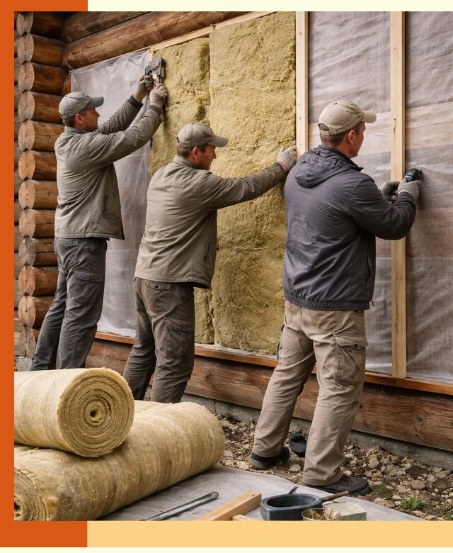 Утепление деревянного дома в Кузнецке эффективными технологиями