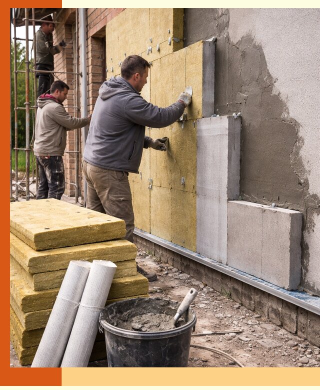 Утепление кирпичного дома под ключ в Кузнецке