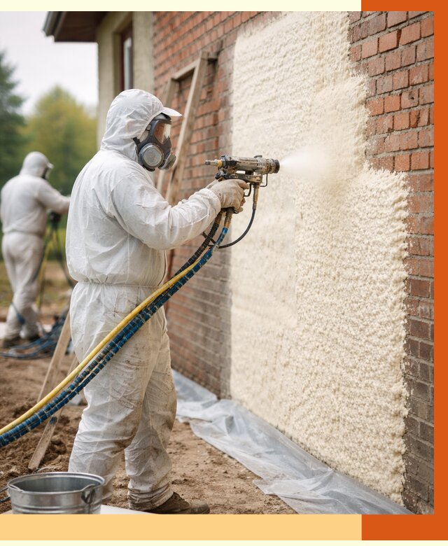 Утепление кирпичного дома ППУ в Кузнецке под ключ от 6776 руб. | ТепломастерКнц