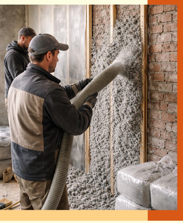 Утепление кирпичного дома эковатой в Кузнецке от 2450 руб./м² | ТепломастерКнц