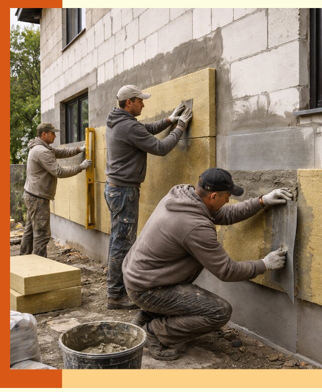 Утепление дома из газобетона в Кузнецке качественно и долговечно