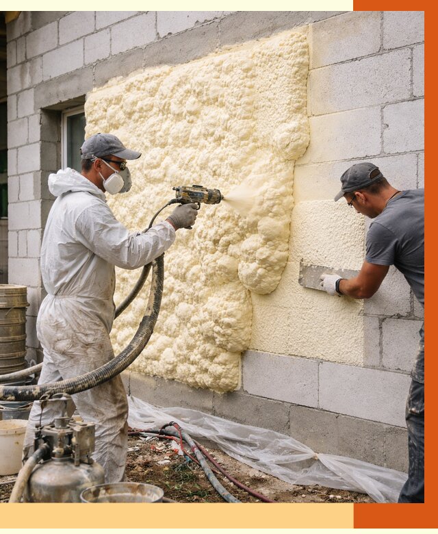 Утепление дома из газобетона ППУ в Кузнецке от 5004 руб./м² под ключ | ТепломастерКнц