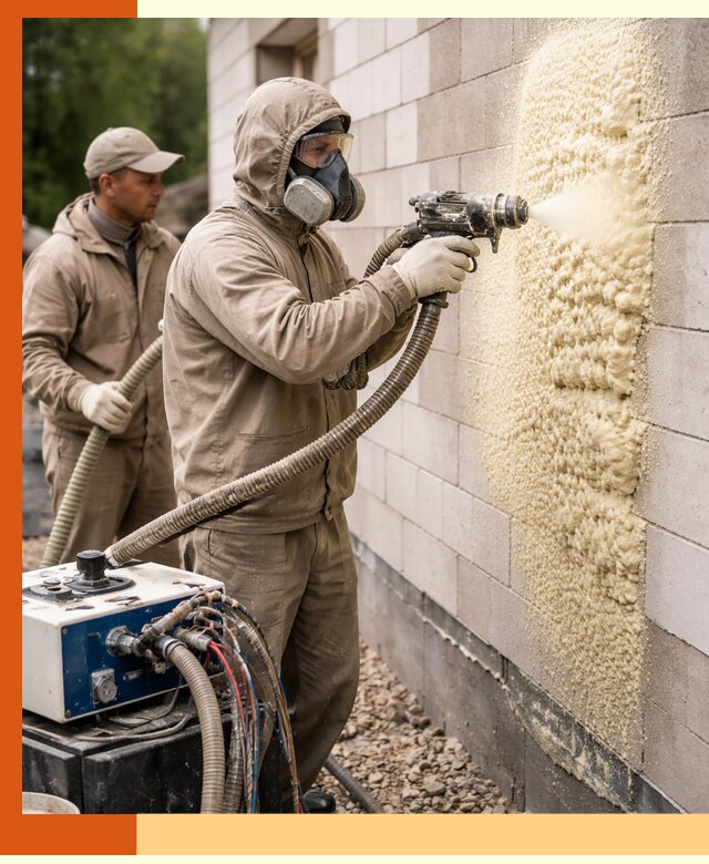 Утепление дома из газобетона ППУ в Кузнецке — надежная теплоизоляция