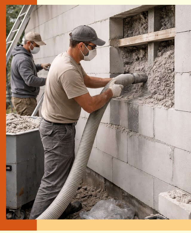 Утепление дома из газобетона эковатой в Кузнецке