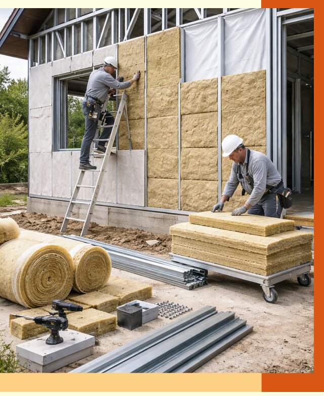 Утепление дома из ЛСТК в Кузнецке от 5420 руб./м² — профессионально | ТепломастерКнц