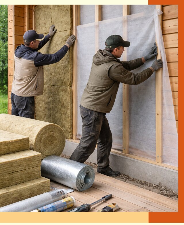 Утепление дома из двойного бруса в Кузнецке от 5004 руб./м² — ТепломастерКнц под ключ