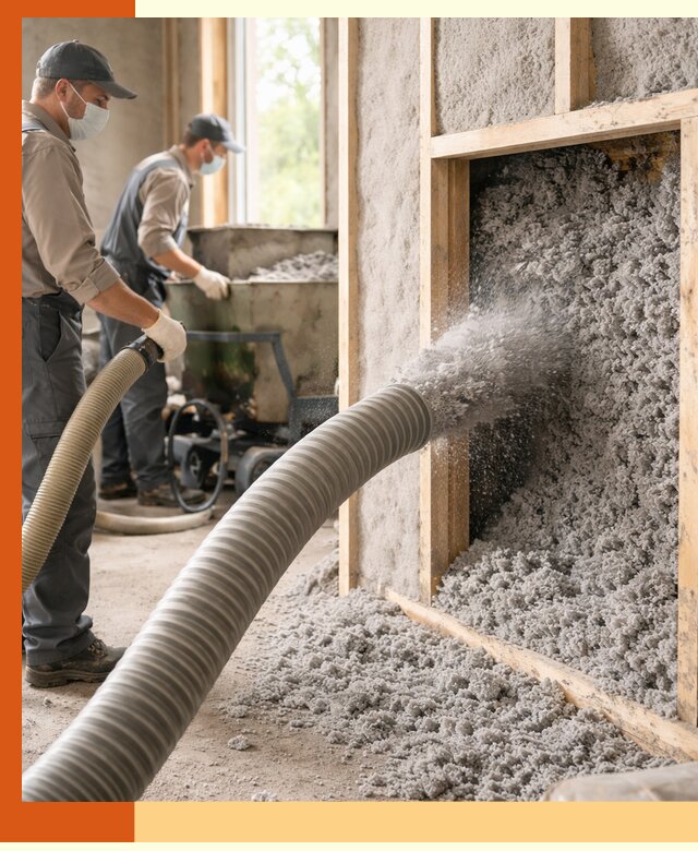 Утепление коттеджа эковатой в Кузнецке с гарантией качества