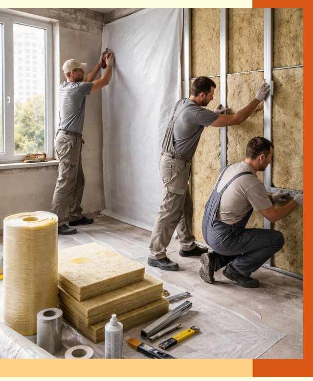 Утепление квартиры в Кузнецке от 4691 руб/м2 — утеплить квартиру изнутри и снаружи | ТепломастерКнц