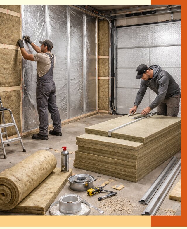 Утепление гаража в Кузнецке от 4691 руб/м2 — комплексное утепление ворот и стен | ТепломастерКнц