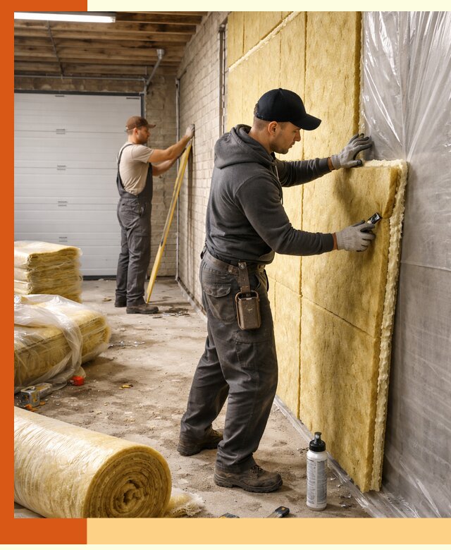 Утепление гаража под ключ в Кузнецке — все виды теплоизоляции