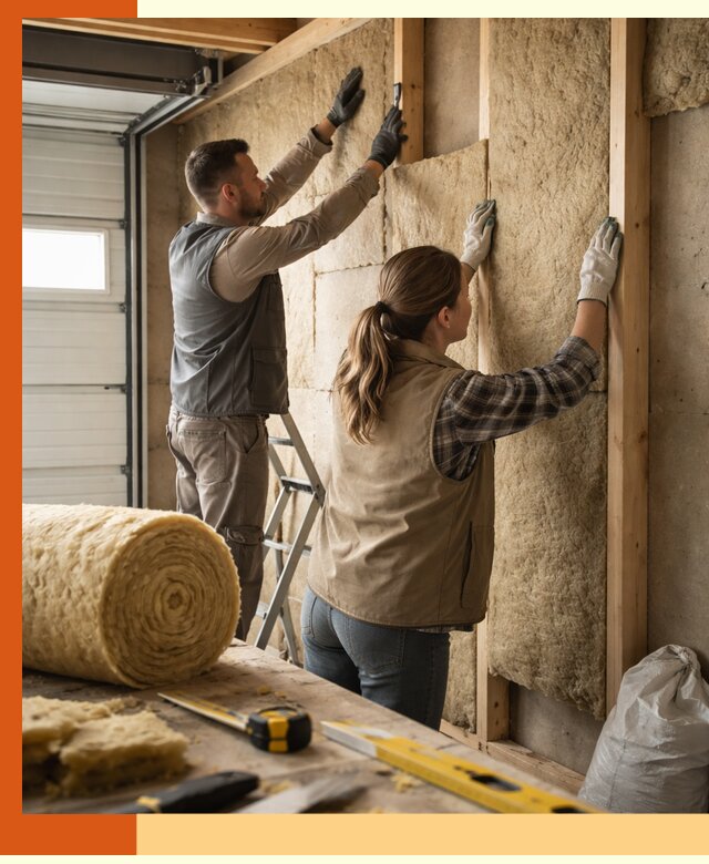 Утепление гаража изнутри в Кузнецке: быстро и надежно