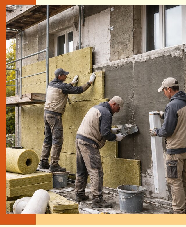 Утепление фасада зданий и домов в Кузнецке