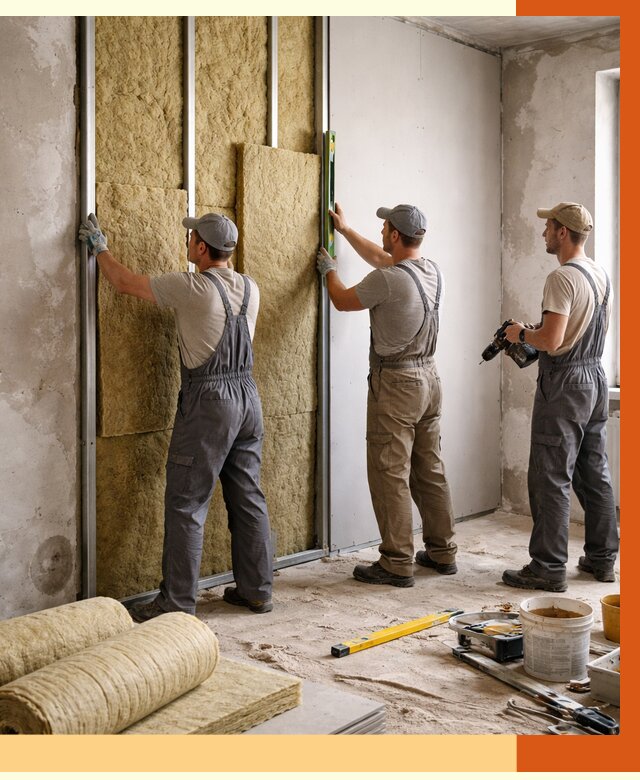 Утепление стен изнутри в Кузнецке от 2345 руб/м² под ключ | ТепломастерКнц