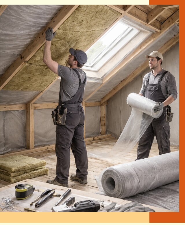 Утепление крыши изнутри мансарды в Кузнецке от 4378 руб./м² | ТепломастерКнц