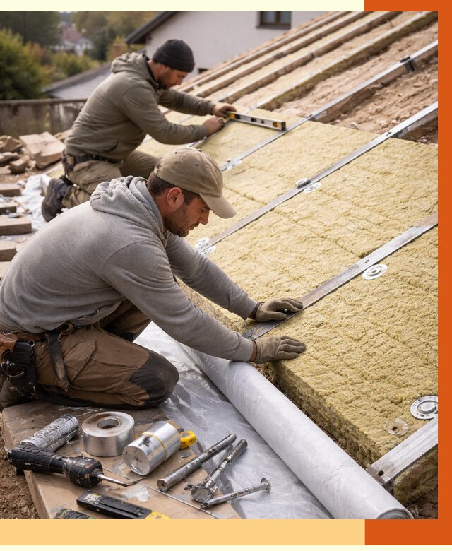 Утепление крыши снаружи в Кузнецке под ключ от 1251 руб./м2 | ТепломастерКнц