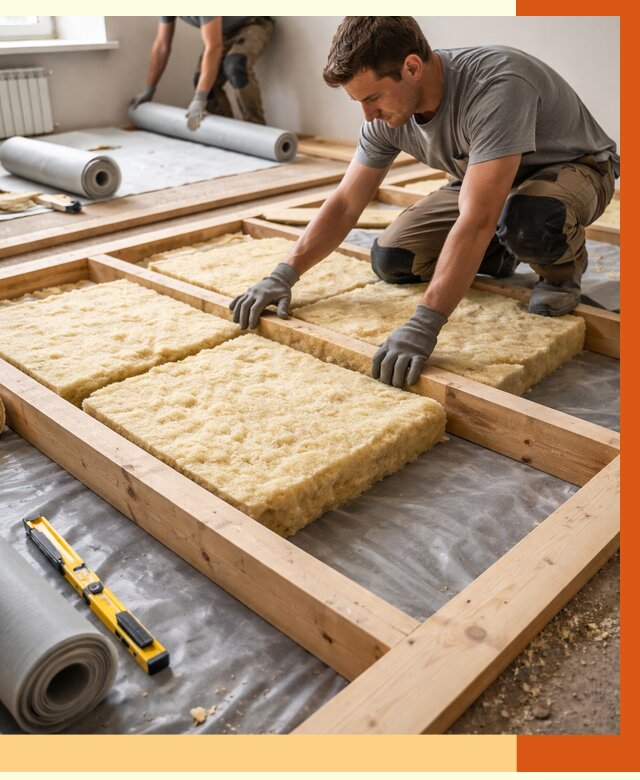 Утепление деревянного пола в Кузнецке от 1564 руб./м2 под ключ | ТепломастерКнц