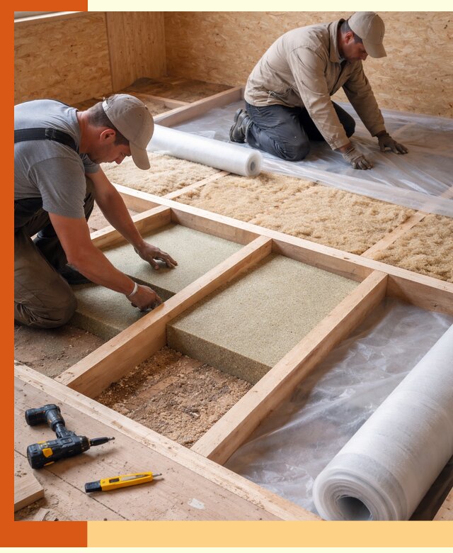 Профессиональное утепление деревянного пола в Кузнецке