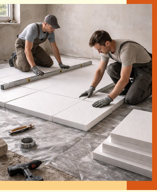 Утепление бетонного пола в Кузнецке от 2606 руб/м2 — монтаж и цена | ТепломастерКнц