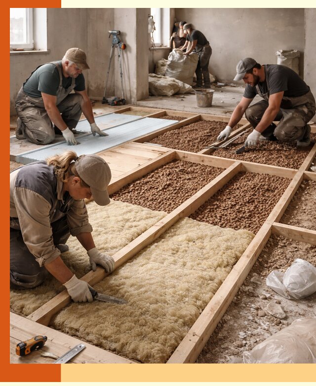 Утепление перекрытий жилых и промышленных зданий в Кузнецке