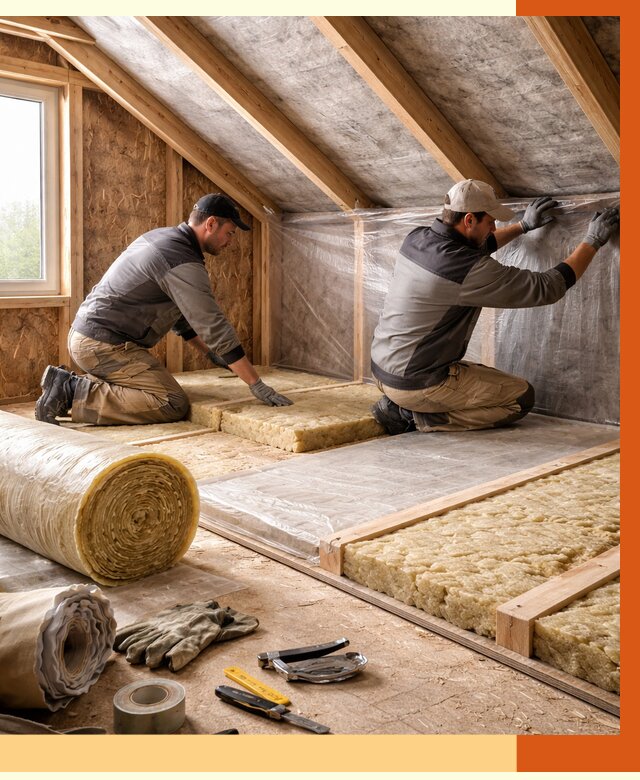 Утепление чердака в Кузнецке от 7818 руб/м² — теплоизоляция и комплексное утепление под ключ | ТепломастерКнц