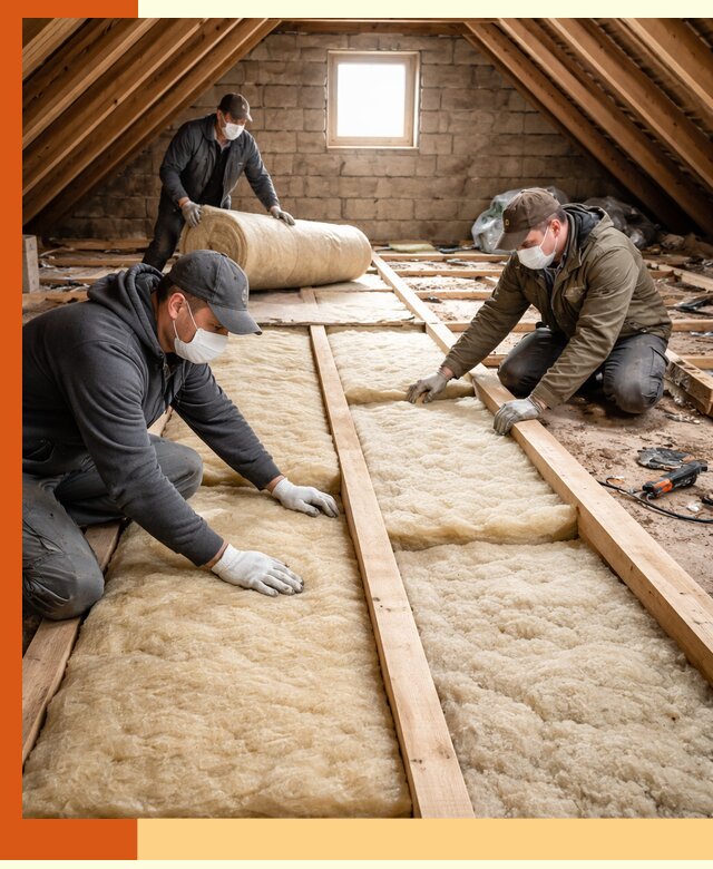 Утепление чердака в Кузнецке — профессиональная теплоизоляция кровли