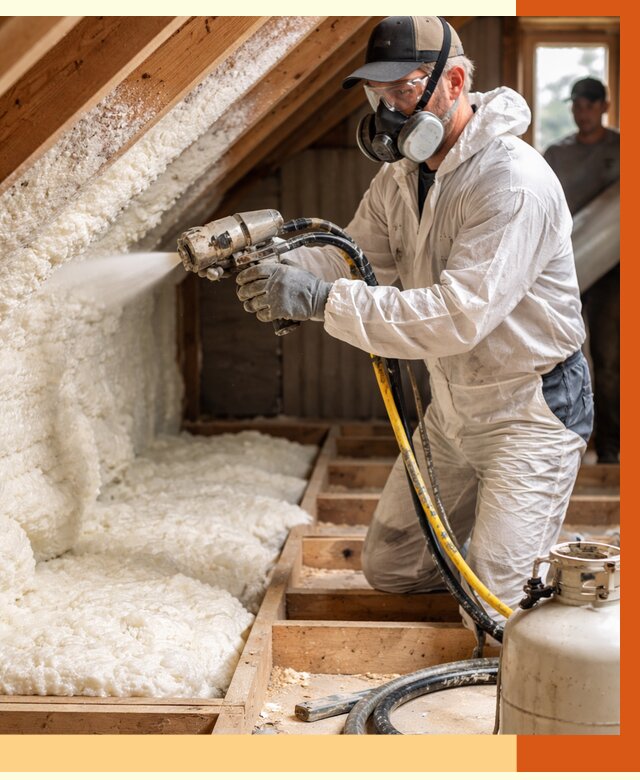 Утепление чердака ППУ в Кузнецке от 8985 руб./м2 — услуга под ключ | ТепломастерКнц