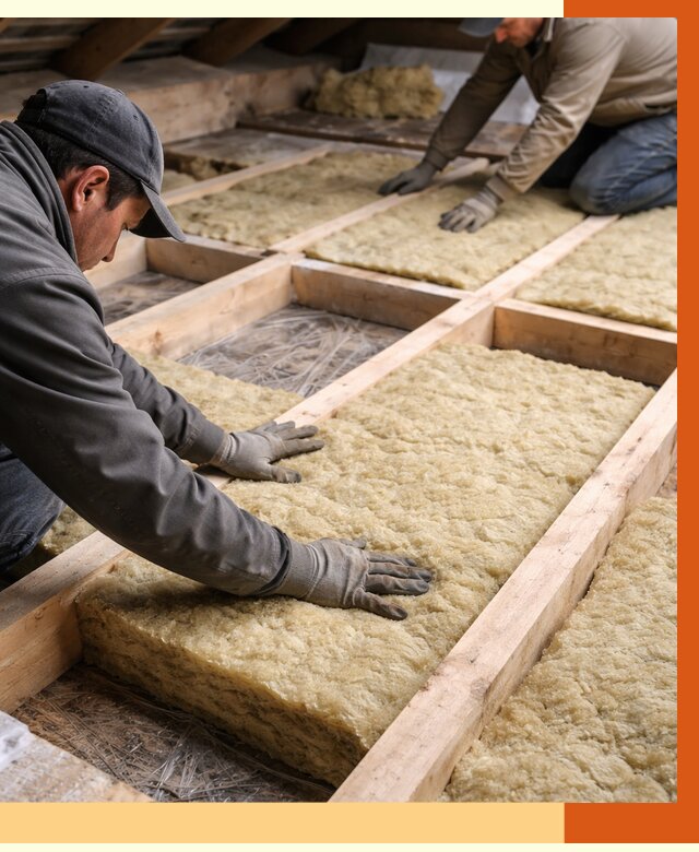 Утепление чердака минватой в Кузнецке от 3648 руб/м2 под ключ | ТепломастерКнц