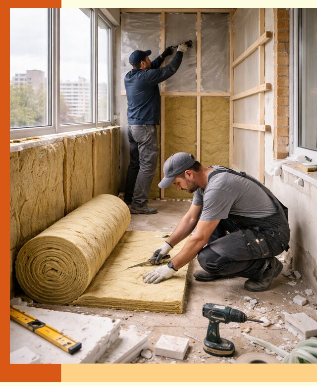 Утепление балкона под ключ в Кузнецке качественно и быстро