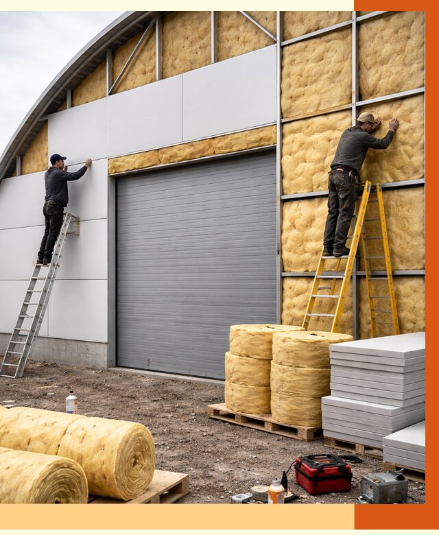 Утепление ангара пенополиуретаном в Кузнецке от 7505 руб./м² — комплекс от ТепломастерКнц