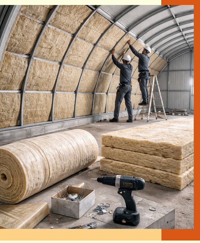 Утепление арочного ангара в Кузнецке от 3336 руб./м2 под ключ | ТепломастерКнц