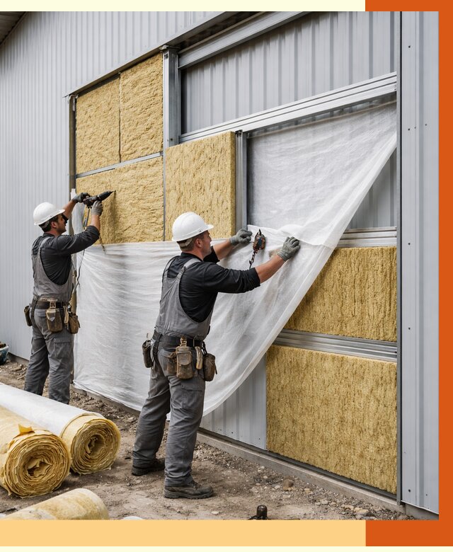 Утепление металлического склада в Кузнецке от 4691 руб/м2 — комплексное утепление под ключ | ТепломастерКнц