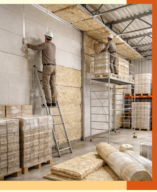 Утепление склада готовой продукции в Кузнецке от 2033 руб./м2 — комплексно | ТепломастерКнц