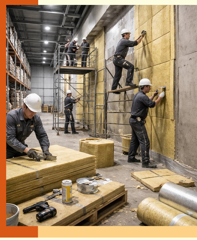 Утепление логистического центра в Кузнецке качественно и экономично