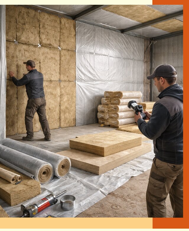 Утепление теплого склада в Кузнецке под ключ от 11988 руб/м² | ТепломастерКнц