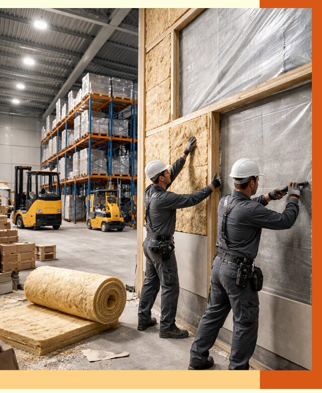 Утепление склада с техникой в Кузнецке от 4378 руб./м2 — комплексно под ключ | ТепломастерКнц