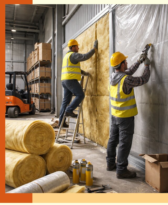 Утепление склада с техникой в Кузнецке под ключ