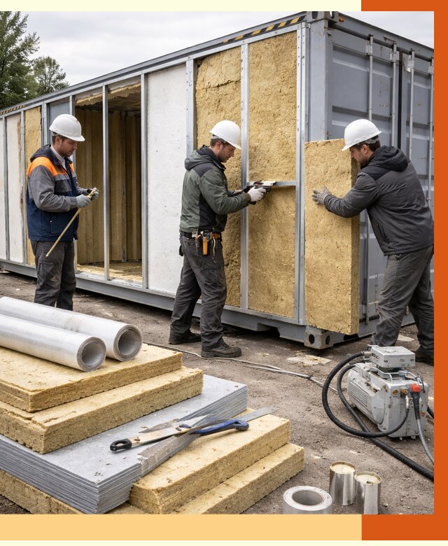 Утепление морского контейнера в Кузнецке от 3909 руб. под ключ | ТепломастерКнц