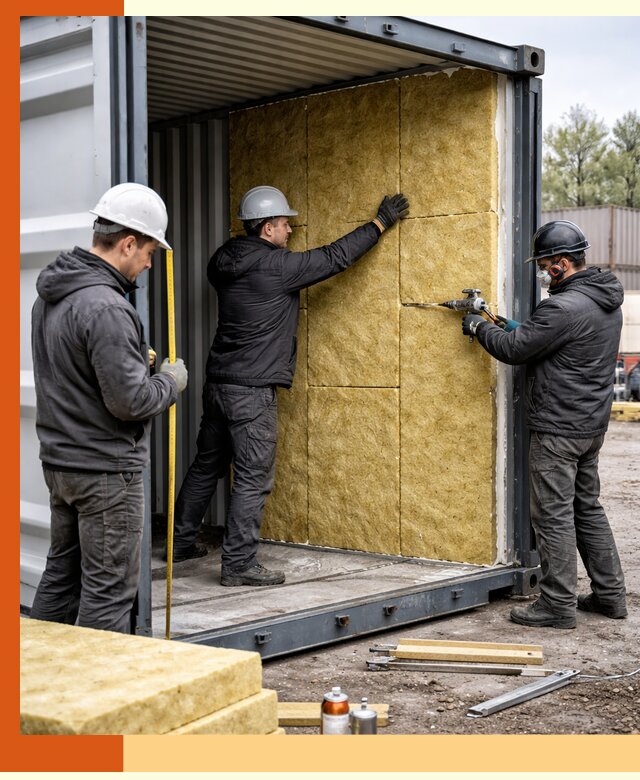 Утепление морского контейнера в Кузнецке: надежная теплоизоляция и защита