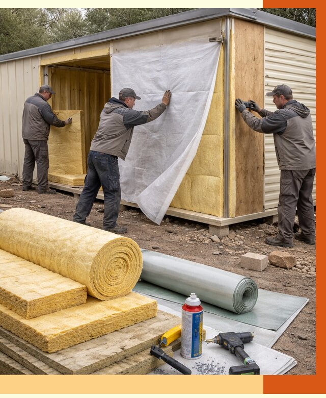 Утепление строительной бытовки в Кузнецке от 13030 руб. под ключ | ТепломастерКнц