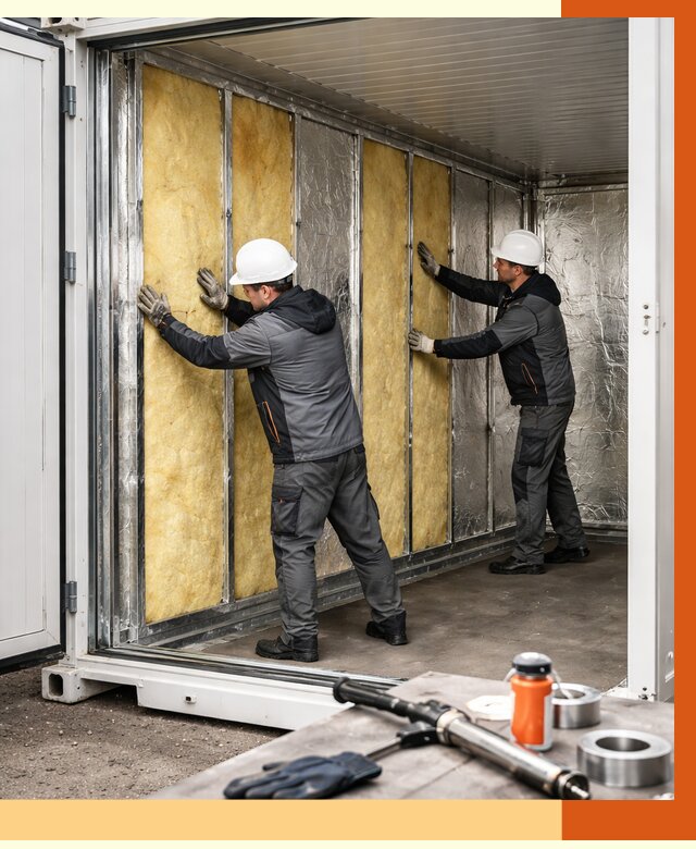 Утепление рефрижераторного контейнера в Кузнецке от 46908 руб./м² | ТепломастерКнц