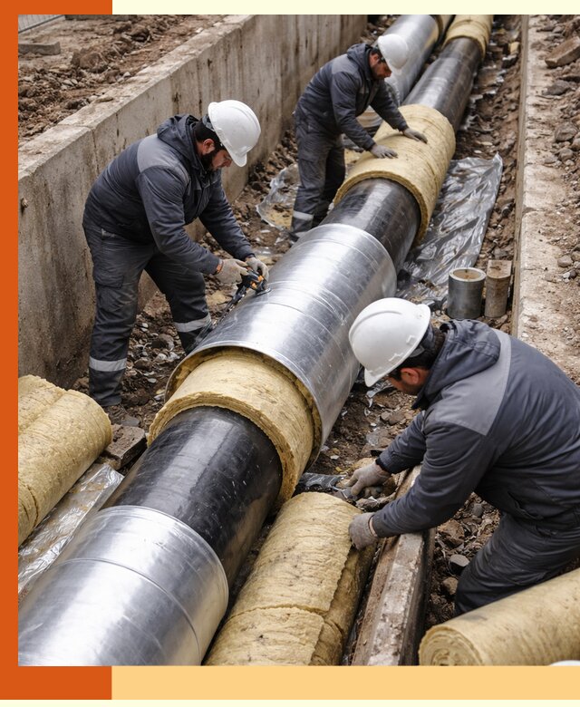 Утепление теплотрассы в Кузнецке: утеплительные работы и материалы