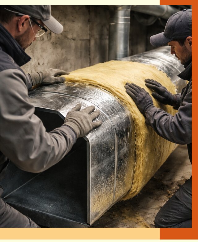 Утепление воздуховодов в Кузнецке от 4378 руб. — теплоизоляция вентиляции | ТепломастерКнц