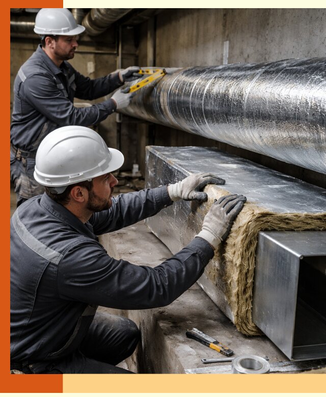 Профессиональное утепление воздуховодов и теплоизоляция в Кузнецке