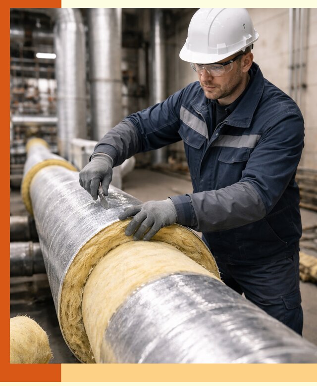 Утепление технологического оборудования и заводских установок в Кузнецке