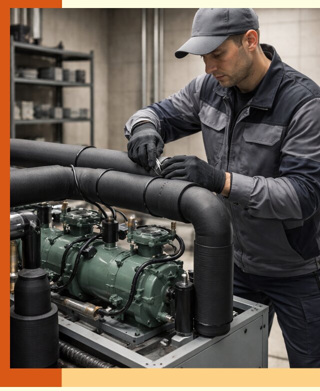 Утепление холодильного агрегата и теплоизоляция в Кузнецке