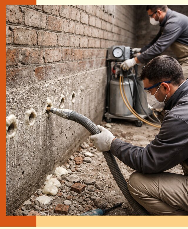 Заполнение колодцевой кладки ППУ в Кузнецке быстро и герметично