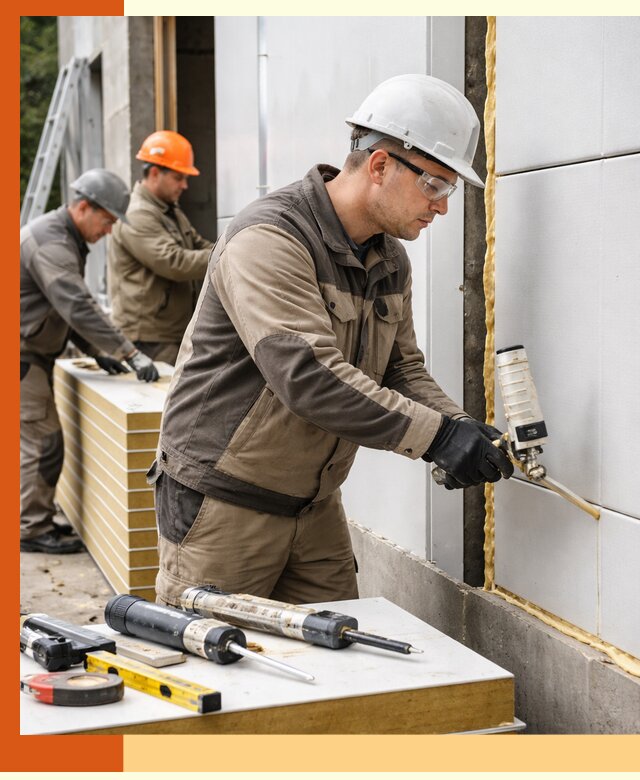 Утепление сэндвич-панелей пенополиуретаном в Кузнецке