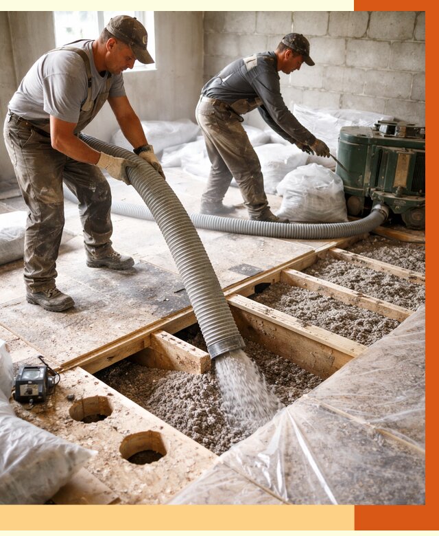 Заполнение пустот перекрытий в Кузнецке от 4691 руб. под ключ | ТепломастерКнц